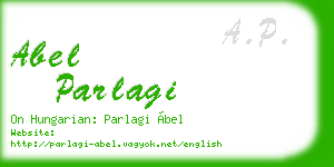 abel parlagi business card